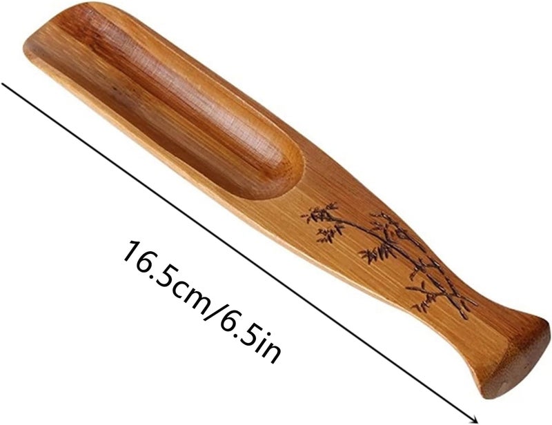 Yimluofa Bamboo Tea Spoon Scoop Shovel Chinese Kung Fu Loose Tea Measure Spoon for Home Teahouse Office - Image 2